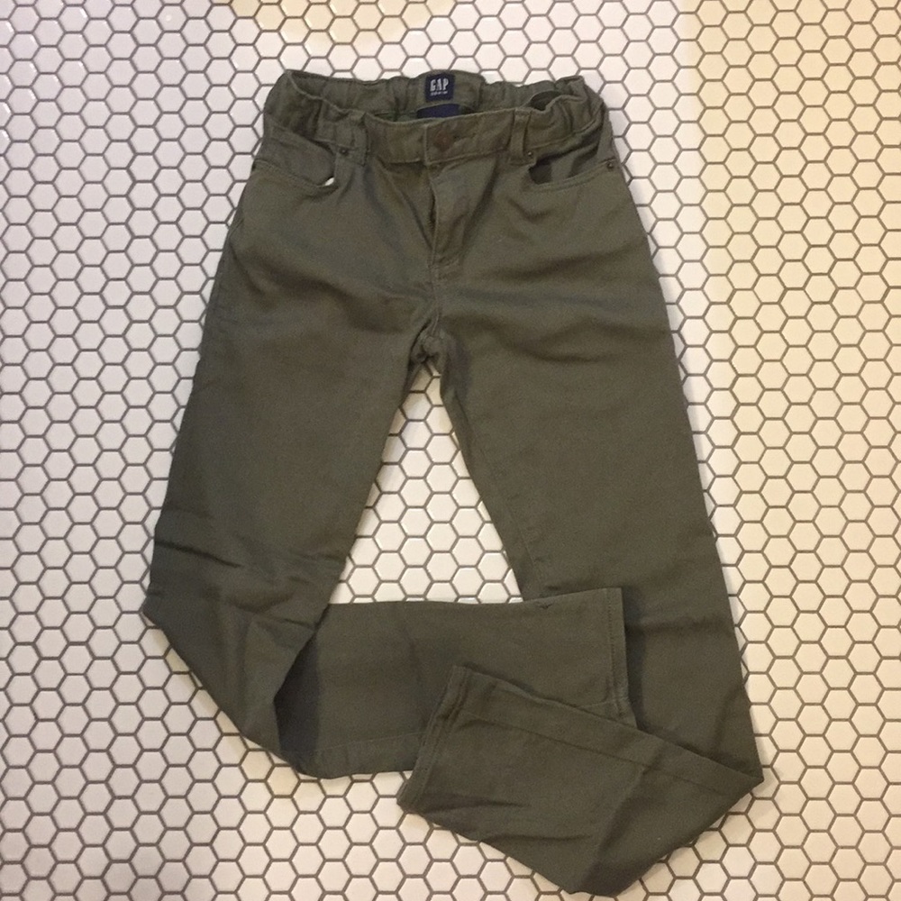 Kids army green dress pants mid rise (gently used)